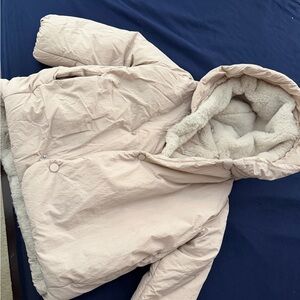 Zara Kids Cream Puffer Jacket